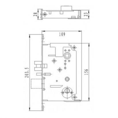 Электронный замок Bonwin BW803SC-K ANSI фото 3