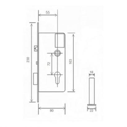 Электронный замок Bonwin BW803BG-K EURO фото 3