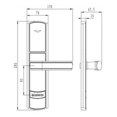 Электронный замок Bonwin BW823WF-SC-G EURO фото 2