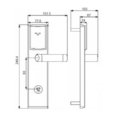 Электронный офисный замок Bonwin BW803BG-T ANSI фото 2