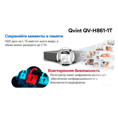 Сетевой видеорегистратор со встроенным HDD Qvint QV-H861-1T фото 3