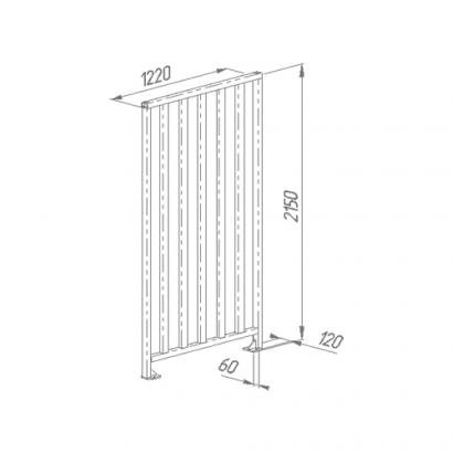 Praktika Ограждение полноростовое 1220 нерж. фото 2