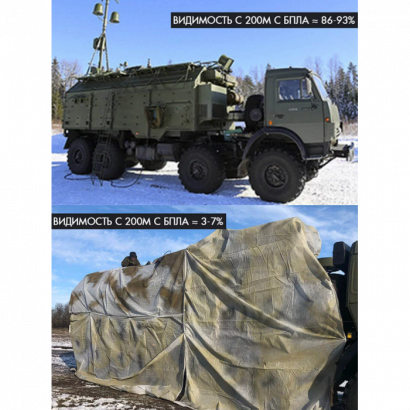 Маскировочный тент для туризма Зима 3х6 фото 3