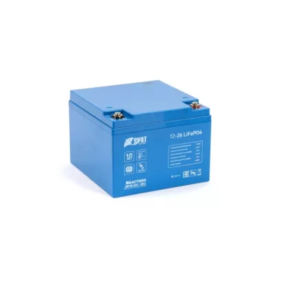 АККУМУЛЯТОР ЛИТИЙ-ЖЕЛЕЗО-ФОСФАТНЫЙ ГЕРМЕТИЗИРОВАННЫЙ SKAT I-BATTERY 12-26 LIFEPO4 фото 1